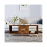 Table basse Chêne fumé 102x50x40 cm Bois d'ingénierie