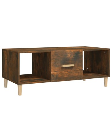 Table basse Chêne fumé 102x50x40 cm Bois d'ingénierie