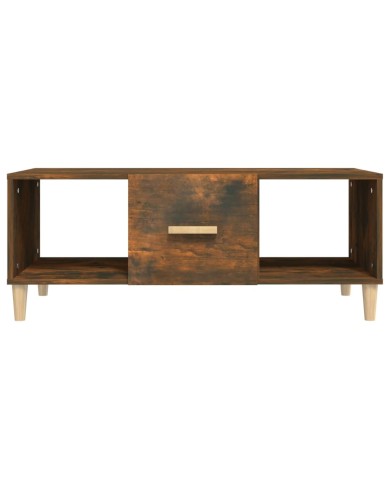 Table basse Chêne fumé 102x50x40 cm Bois d'ingénierie