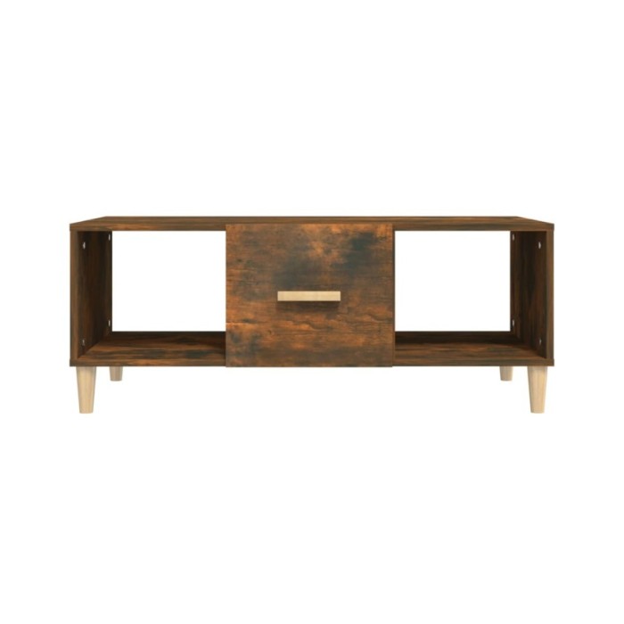 Table basse Chêne fumé 102x50x40 cm Bois d'ingénierie