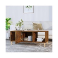 Table basse Chêne fumé 102x50x40 cm Bois d'ingénierie