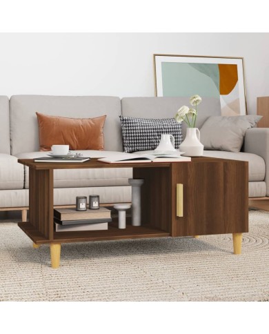 Table basse Chêne marron 90x50x40 cm Bois d'ingénierie