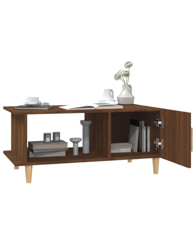 Table basse Chêne marron 90x50x40 cm Bois d'ingénierie