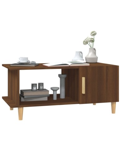 Table basse Chêne marron 90x50x40 cm Bois d'ingénierie