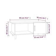 Table basse Chêne marron 90x50x40 cm Bois d'ingénierie