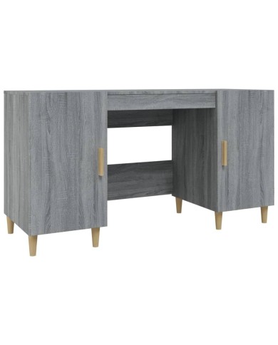 Bureau Sonoma gris 140x50x75 cm Bois d'ingénierie