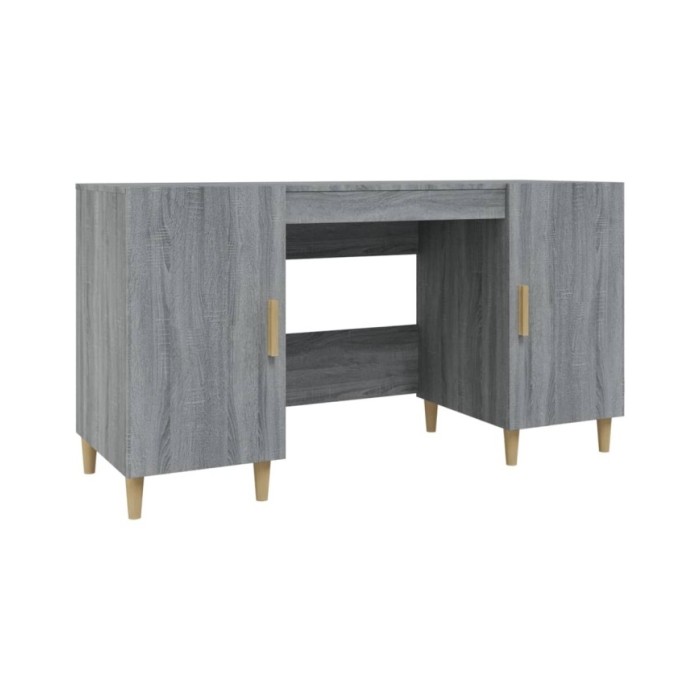 Bureau Sonoma gris 140x50x75 cm Bois d'ingénierie