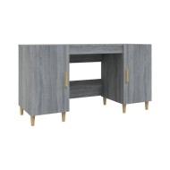 Bureau Sonoma gris 140x50x75 cm Bois d'ingénierie