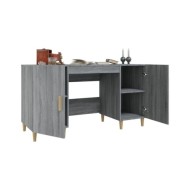 Bureau Sonoma gris 140x50x75 cm Bois d'ingénierie