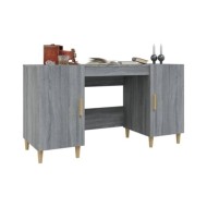 Bureau Sonoma gris 140x50x75 cm Bois d'ingénierie