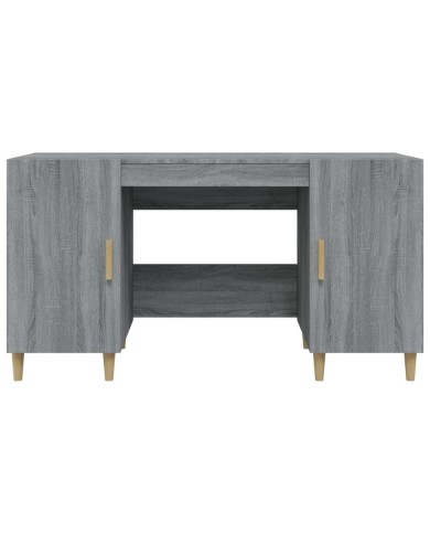 Bureau Sonoma gris 140x50x75 cm Bois d'ingénierie