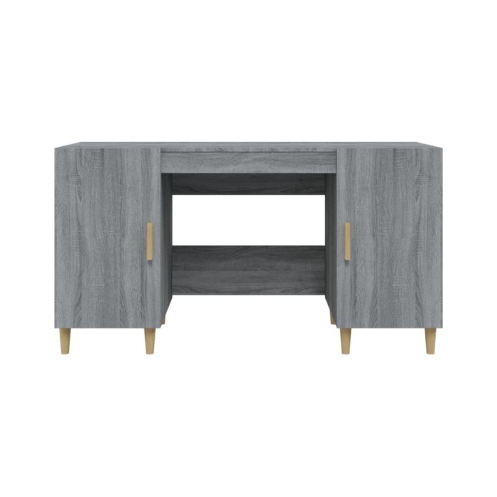 Bureau Sonoma gris 140x50x75 cm Bois d'ingénierie