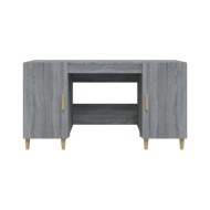 Bureau Sonoma gris 140x50x75 cm Bois d'ingénierie