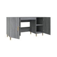 Bureau Sonoma gris 140x50x75 cm Bois d'ingénierie