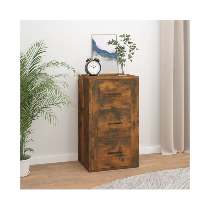 Buffet Chêne fumé 40x33x70 cm Bois d'ingénierie
