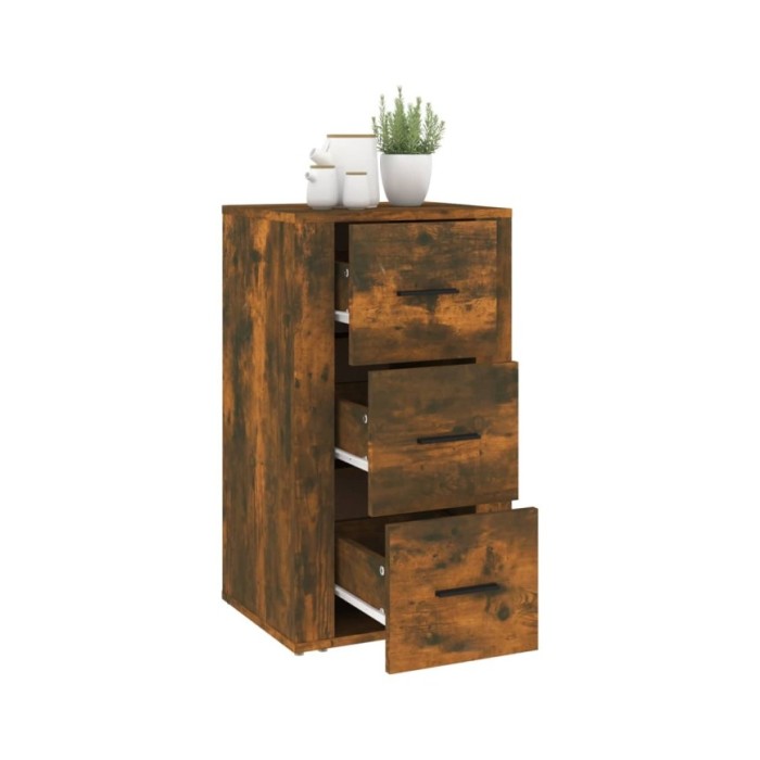 Buffet Chêne fumé 40x33x70 cm Bois d'ingénierie