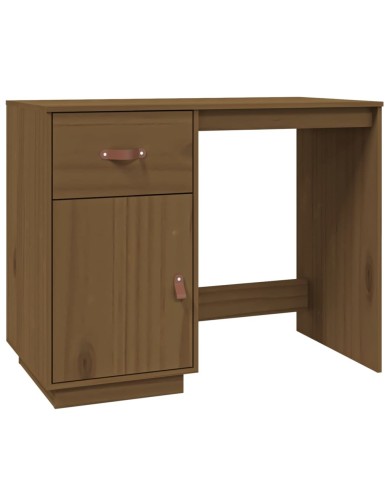 Bureau Marron miel 95x50x75 cm Bois massif de pin