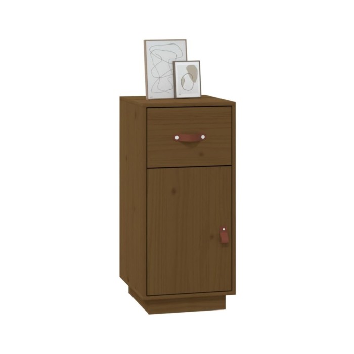 Buffet Marron miel 34x40x75 cm Bois massif de pin