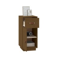 Buffet Marron miel 34x40x75 cm Bois massif de pin