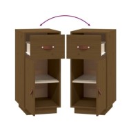 Buffet Marron miel 34x40x75 cm Bois massif de pin