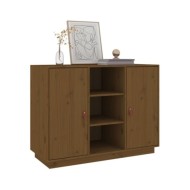 Buffet Marron miel 100x40x75 cm Bois massif de pin