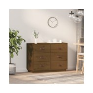 Buffet Marron miel 100x40x75 cm Bois massif de pin