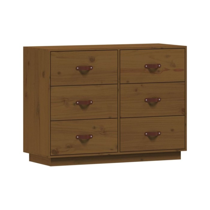 Buffet Marron miel 100x40x75 cm Bois massif de pin