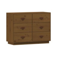 Buffet Marron miel 100x40x75 cm Bois massif de pin