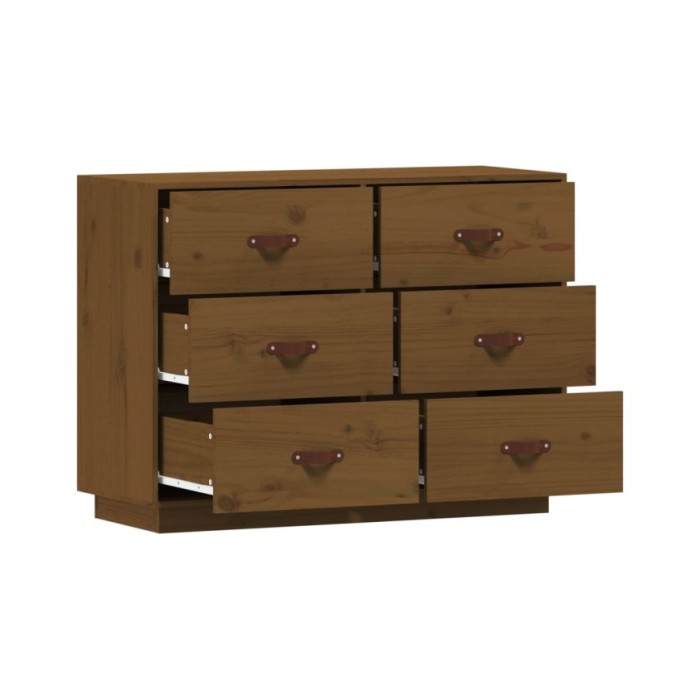 Buffet Marron miel 100x40x75 cm Bois massif de pin