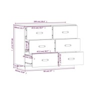 Buffet Marron miel 100x40x75 cm Bois massif de pin