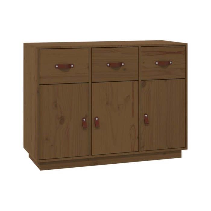 Buffet Marron miel 100x40x75 cm Bois massif de pin