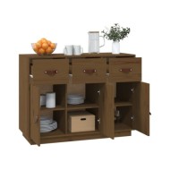 Buffet Marron miel 100x40x75 cm Bois massif de pin