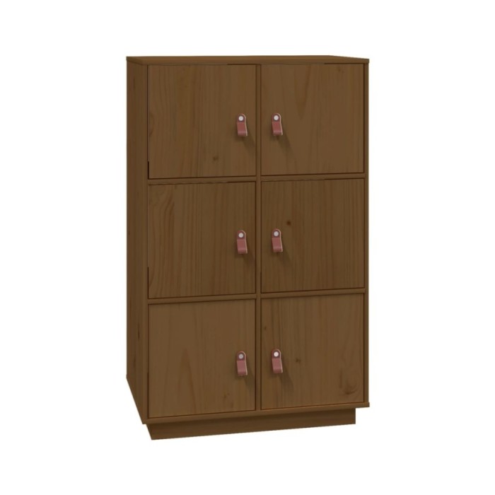 Buffet haut Marron miel 67x40x108,5 cm Bois massif de pin