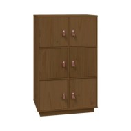 Buffet haut Marron miel 67x40x108,5 cm Bois massif de pin