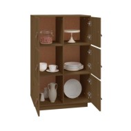 Buffet haut Marron miel 67x40x108,5 cm Bois massif de pin
