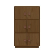 Buffet haut Marron miel 67x40x108,5 cm Bois massif de pin