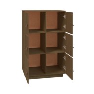 Buffet haut Marron miel 67x40x108,5 cm Bois massif de pin