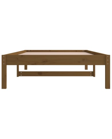 Lit de jour Marron miel 90x190 cm Simple Bois de pin massif