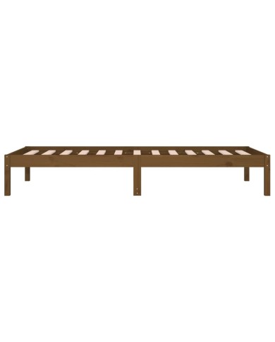 Lit de jour Marron miel 90x190 cm Simple Bois de pin massif