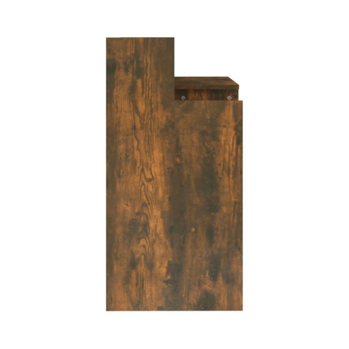 Bureau et lumières LED Chêne fumé 97x45x90 cm Bois d'ingénierie