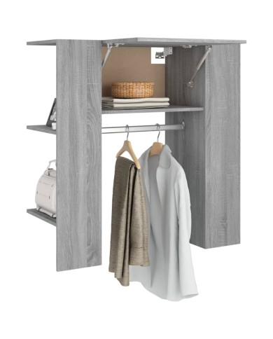 Armoire de couloir Sonoma gris 97,5x37x99 cm Bois d'ingénierie