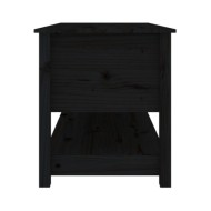 Table basse Noir 102x49x55 cm Bois massif de pin