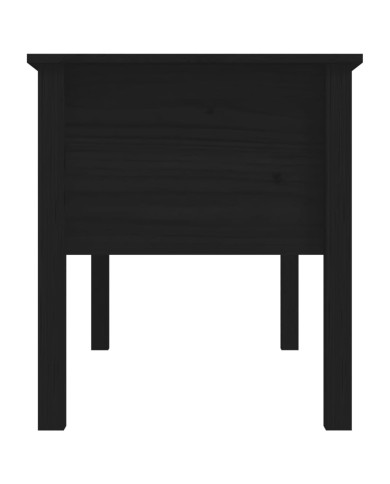 Table basse Noir 102x49x55 cm Bois massif de pin