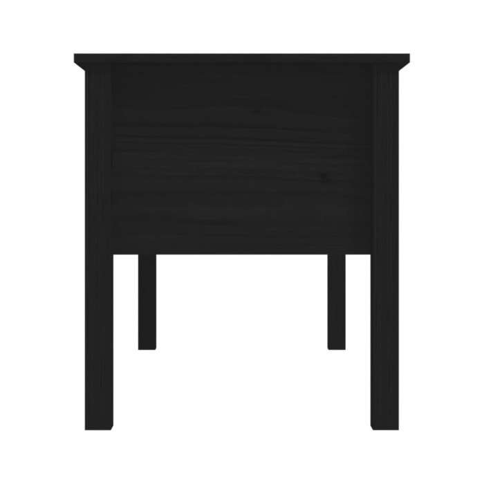Table basse Noir 102x49x55 cm Bois massif de pin
