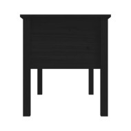 Table basse Noir 102x49x55 cm Bois massif de pin