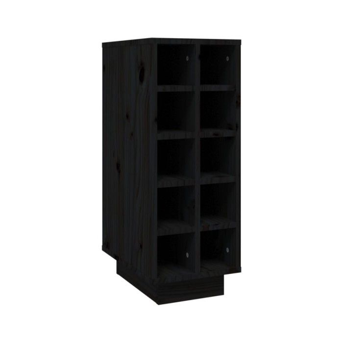 Armoire à vin Noir 23x34x61 cm Bois de pin massif