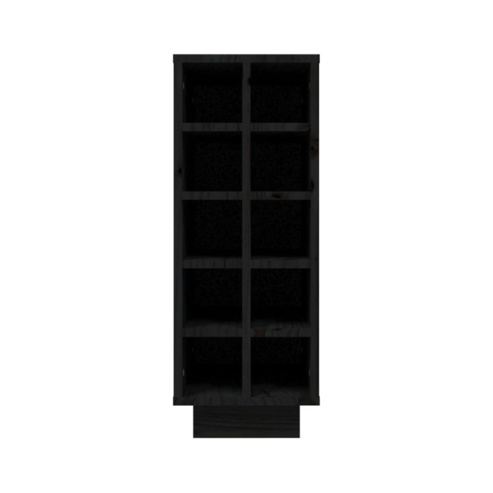 Armoire à vin Noir 23x34x61 cm Bois de pin massif