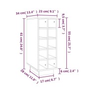 Armoire à vin Noir 23x34x61 cm Bois de pin massif