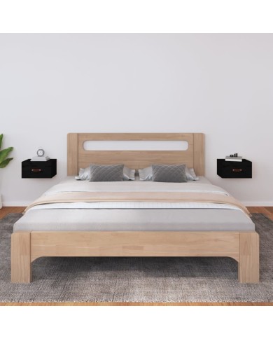 Tables de chevet murales 2 pcs Noir 40x29,5x22 cm
