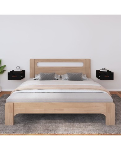 Tables de chevet murales 2 pcs Noir 40x29,5x22 cm